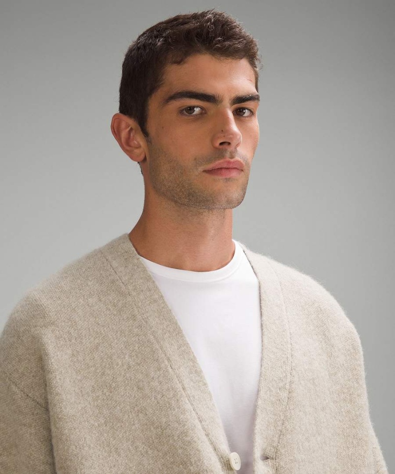 Lululemon Alpaca Ull-Blend Cardigan Tröjor Herr Vita Sverige | JCTGVF594
