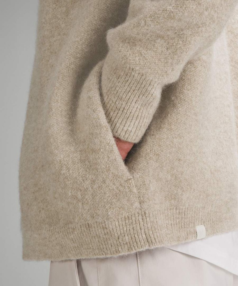Lululemon Alpaca Ull-Blend Cardigan Tröjor Herr Vita Sverige | JCTGVF594