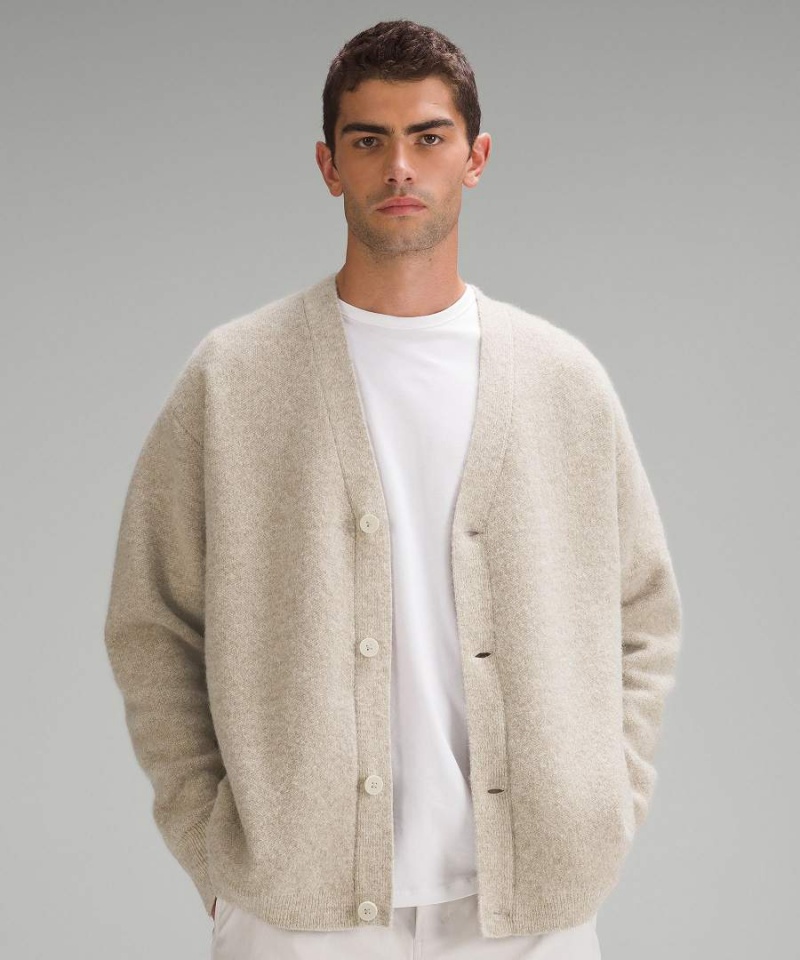 Lululemon Alpaca Ull-Blend Cardigan Tröjor Herr Vita Sverige | JCTGVF594