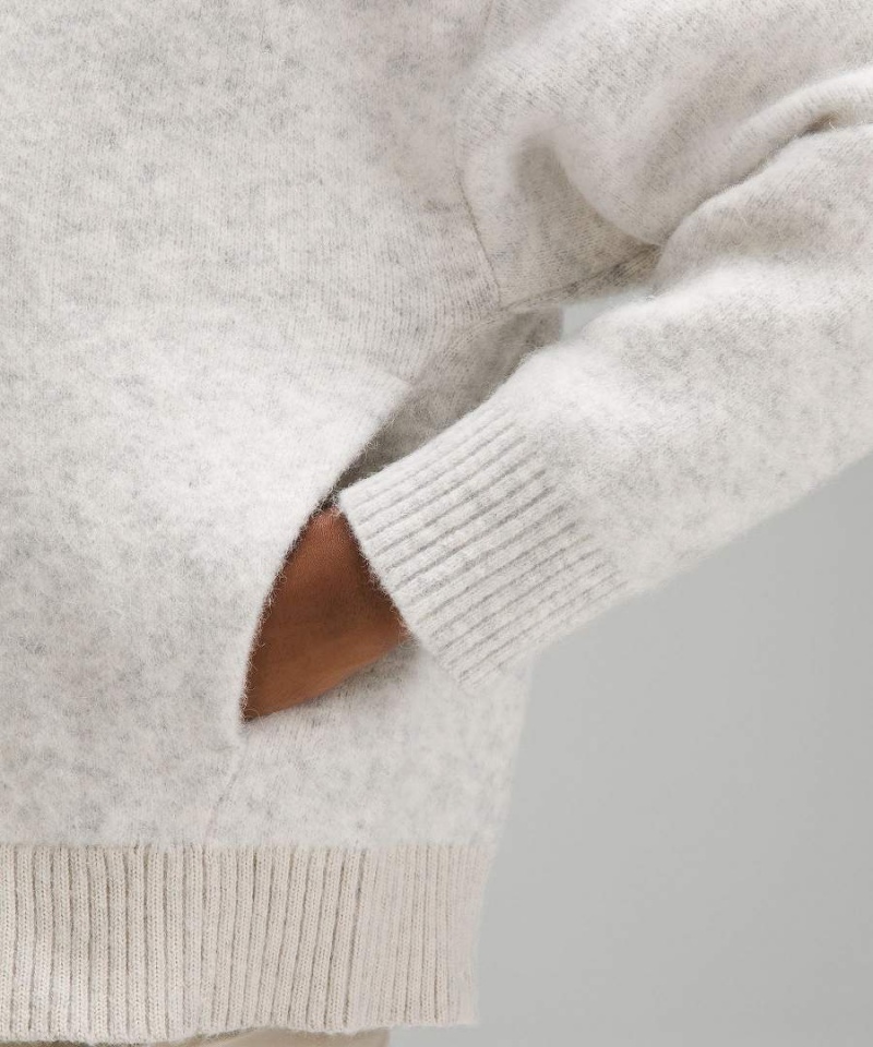 Lululemon Alpaca Ull-Blend Knit Bomberjacka Dam Ljusgrå Sverige | NUPRKJ509