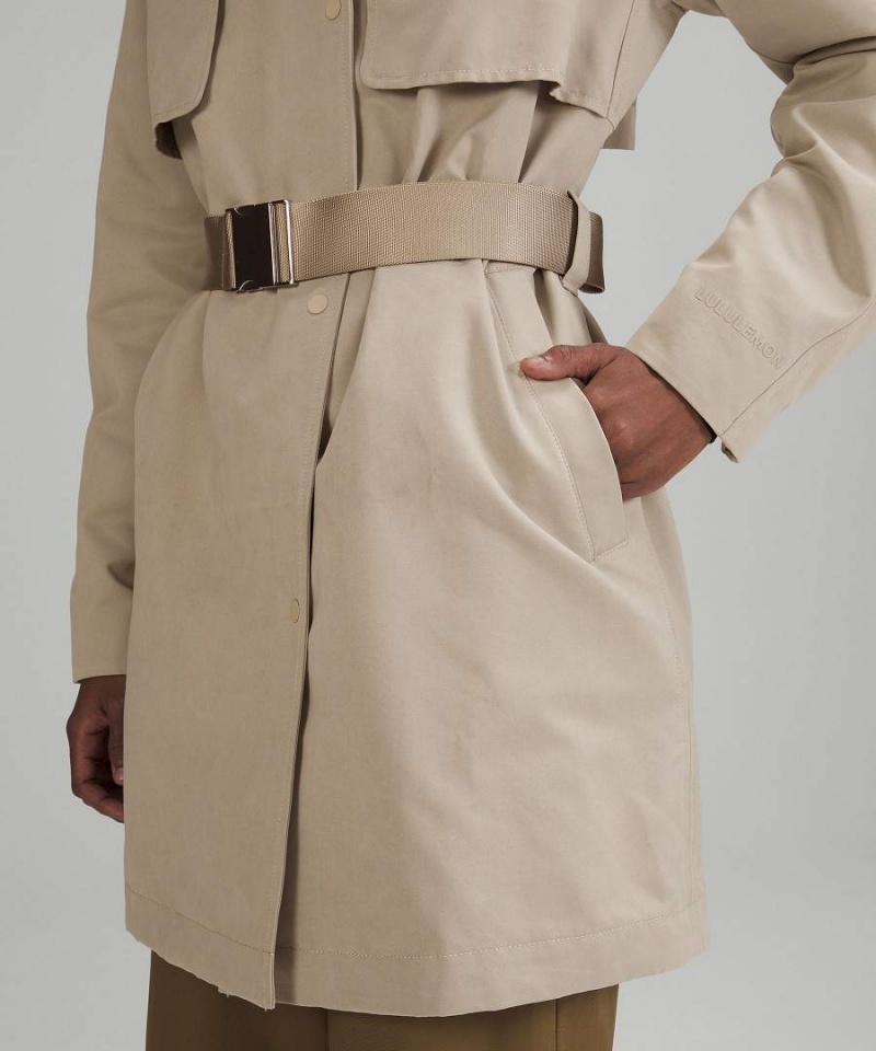 Lululemon Always There Korta Trench Rockar Dam Beige Sverige | ABECXF504