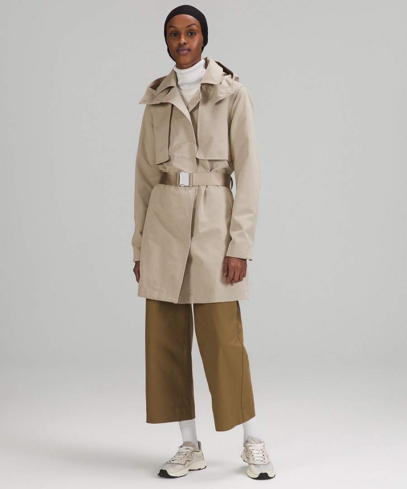 Lululemon Always There Korta Trench Rockar Dam Beige Sverige | ABECXF504