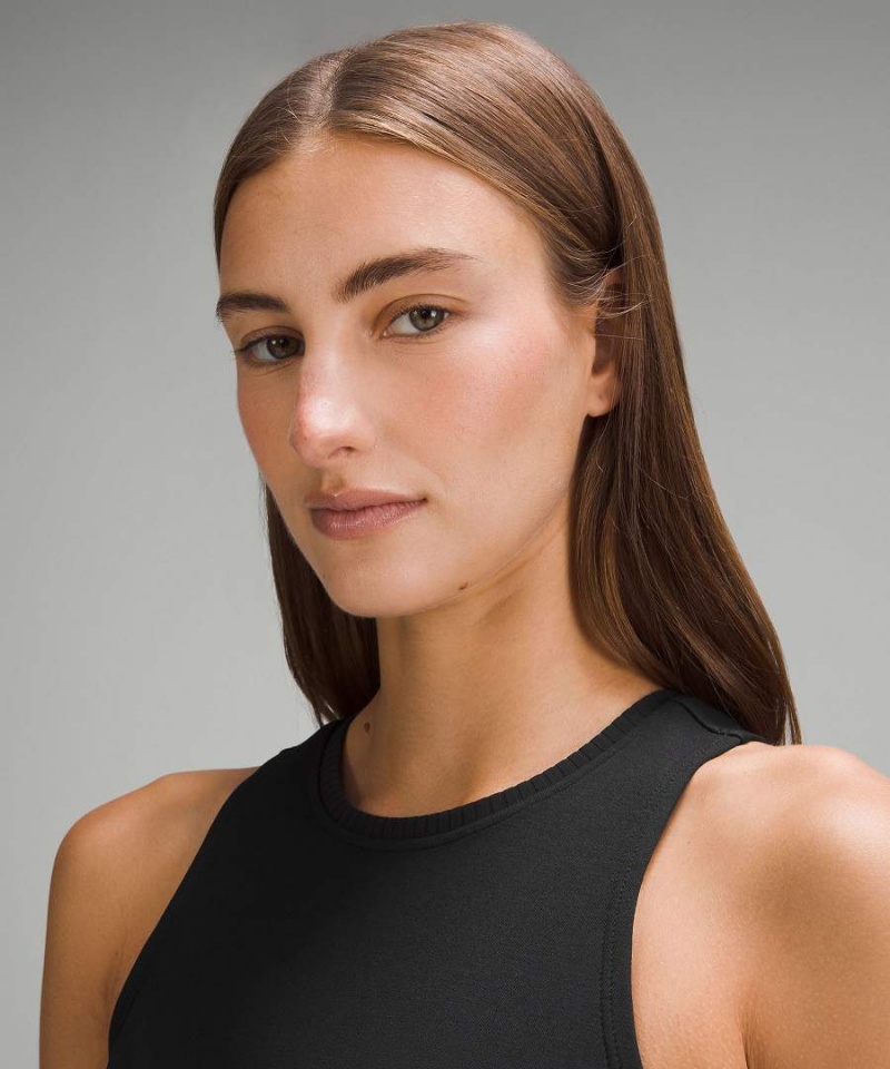 Lululemon Asymmetrical Side Cut-Out Linne Dam Svarta Sverige | ORDFEN108