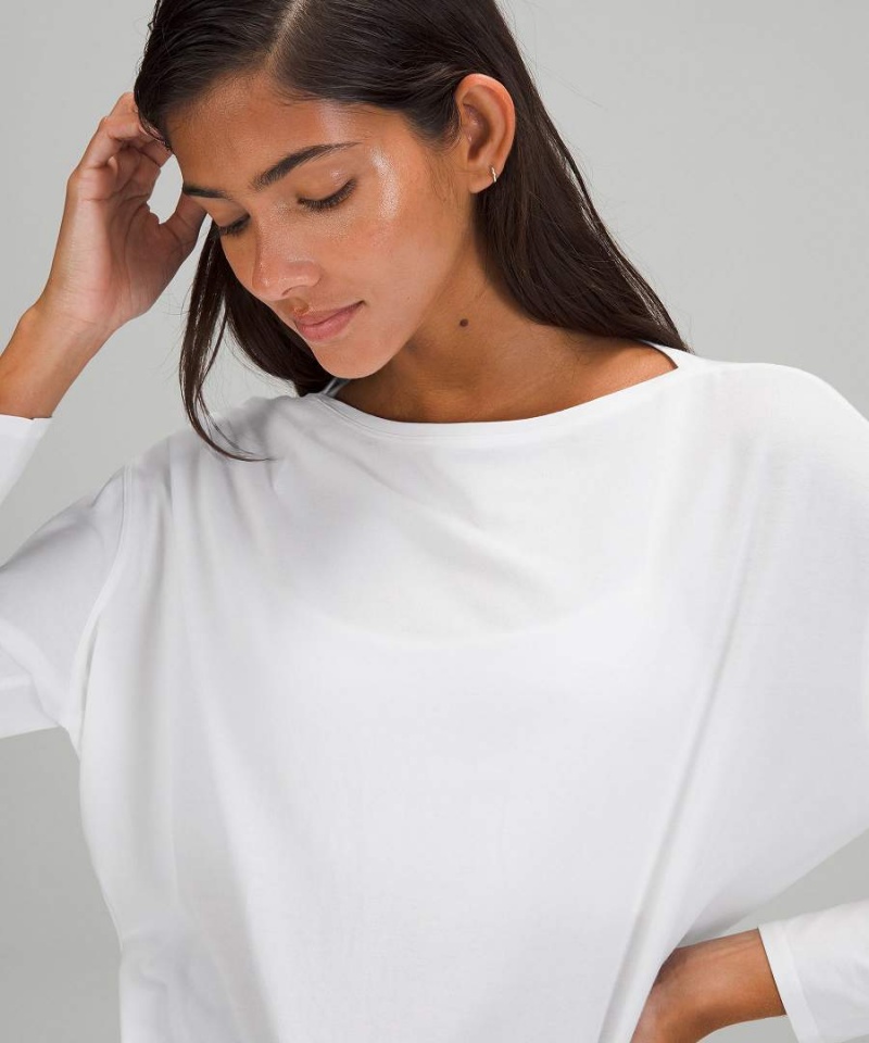 Lululemon Back in Action Långärmad Tröja Dam Vita Sverige | AZCXHR307