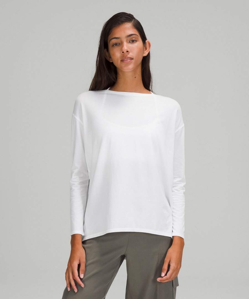 Lululemon Back in Action Långärmad Tröja Dam Vita Sverige | AZCXHR307