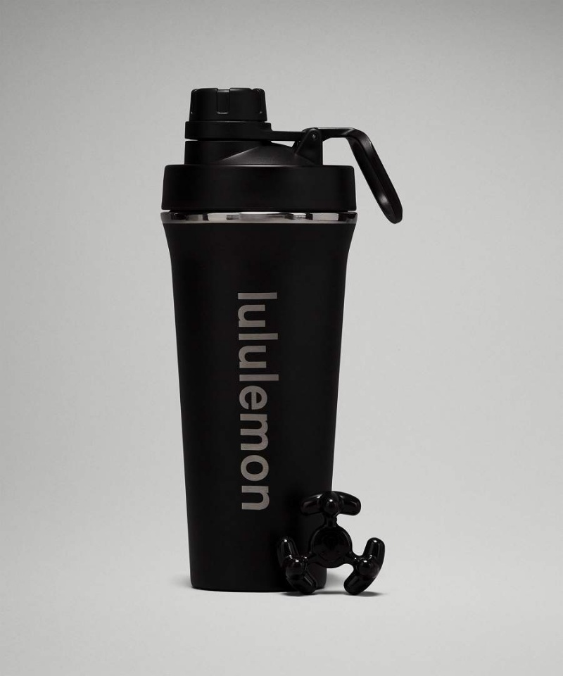 Lululemon Back to Life Shaker Bottle 24oz Vattenflaska Dam Svarta Sverige | IOGPAF639