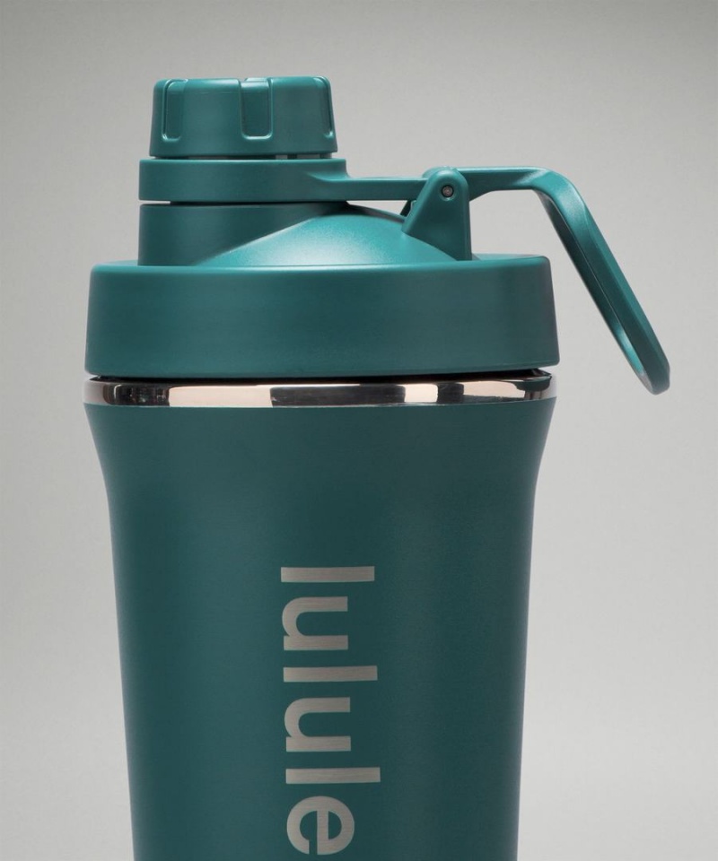Lululemon Back to Life Shaker Bottle 24oz Vattenflaska Herr Turkos Sverige | YTKNOV317