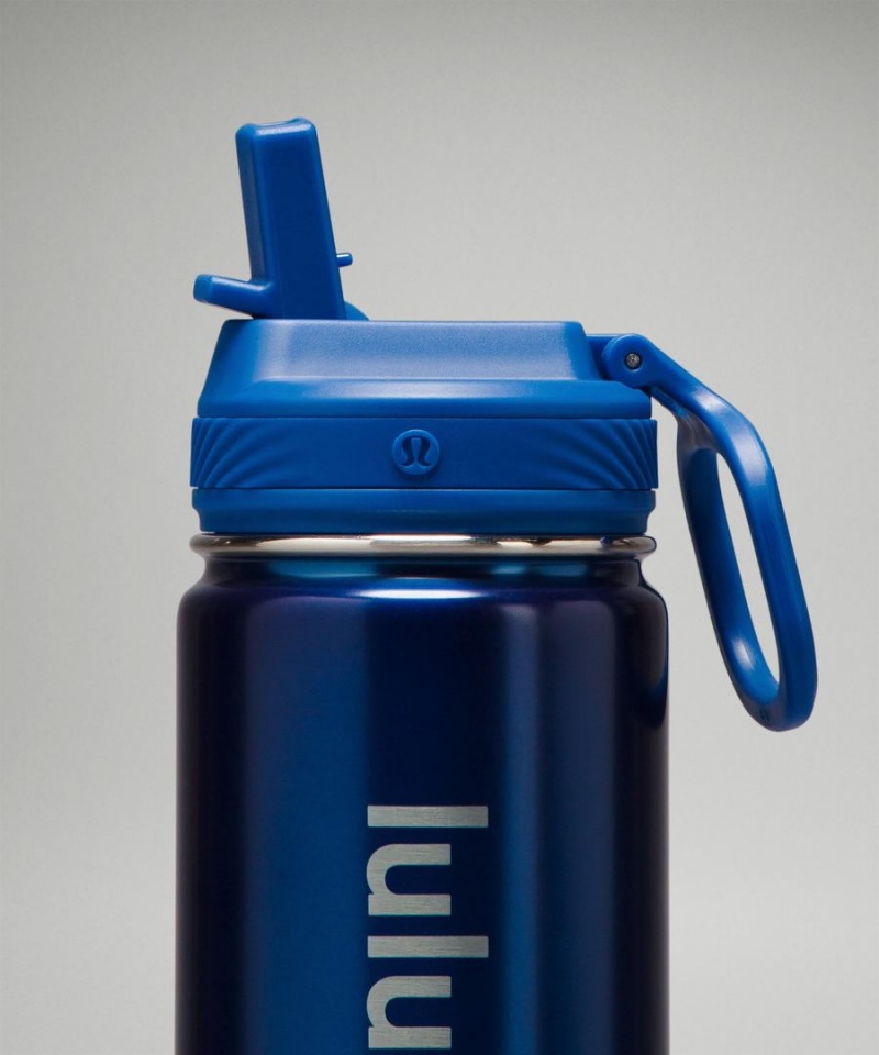 Lululemon Back to Life Sport Bottle 18oz Straw Lid Vattenflaska Herr Blå Sverige | BFHSJI870