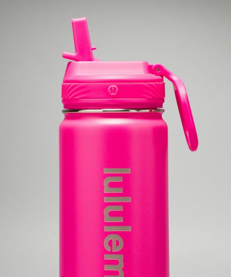 Lululemon Back to Life Sport Bottle 18oz Straw Lid Vattenflaska Dam Rosa Sverige | MSCETY549