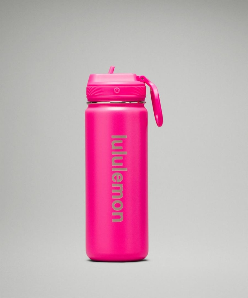 Lululemon Back to Life Sport Bottle 18oz Straw Lid Vattenflaska Dam Rosa Sverige | MSCETY549