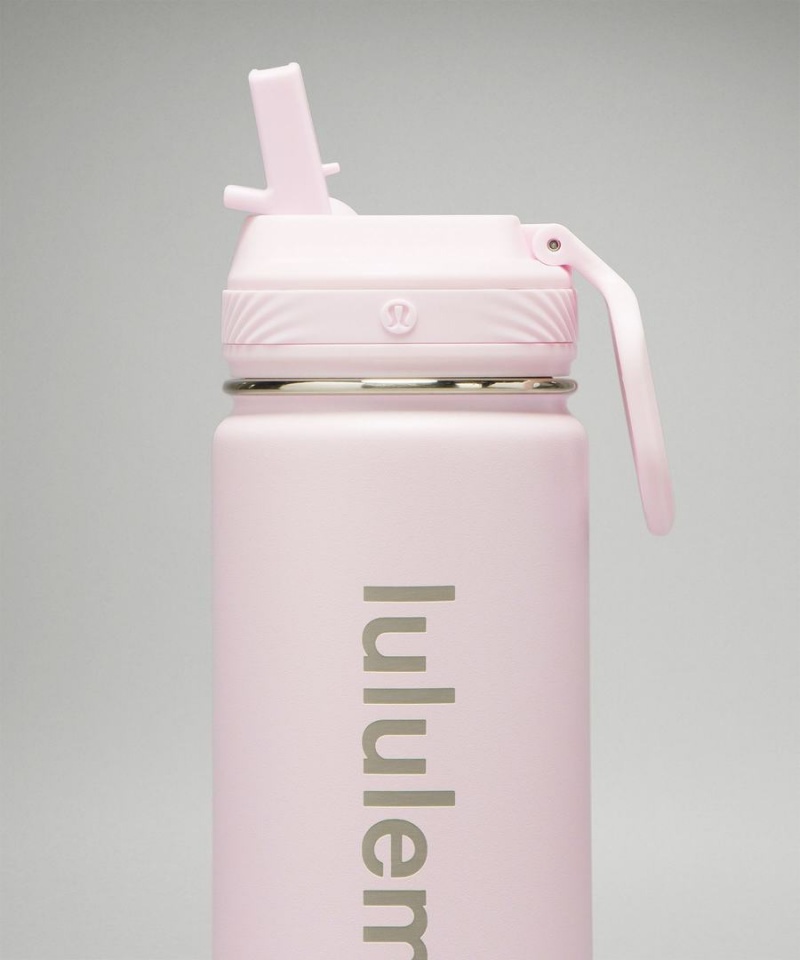 Lululemon Back to Life Sport Bottle 18oz Straw Lid Vattenflaska Dam Rosa Sverige | THZFPX625