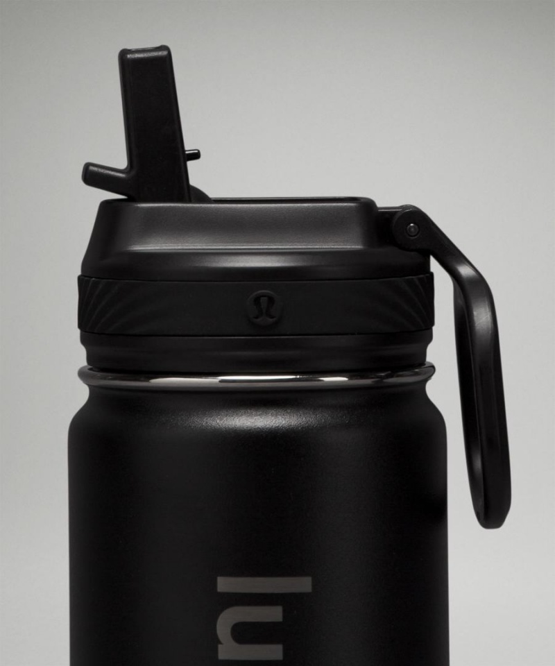 Lululemon Back to Life Sport Bottle 18oz Straw Lid Vattenflaska Dam Svarta Sverige | GTCYQX293