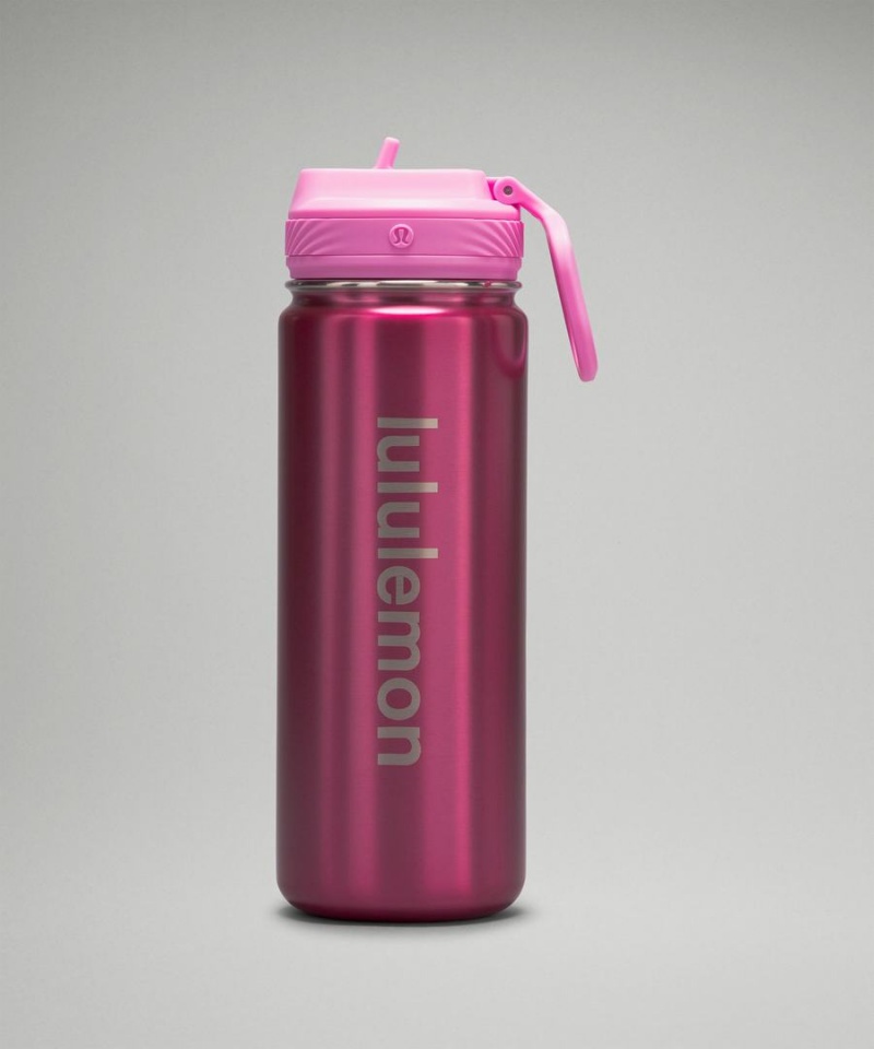 Lululemon Back to Life Sport Bottle 18oz Straw Lid Vattenflaska Dam Lila Sverige | FOTIJR047