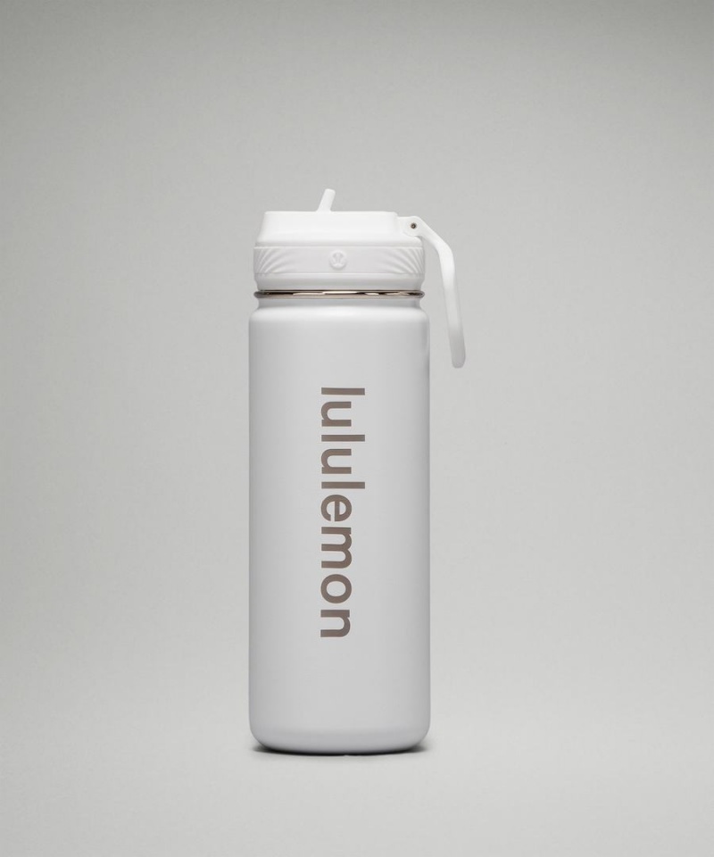 Lululemon Back to Life Sport Bottle 18oz Straw Lid Vattenflaska Dam Vita Sverige | HZESTU391