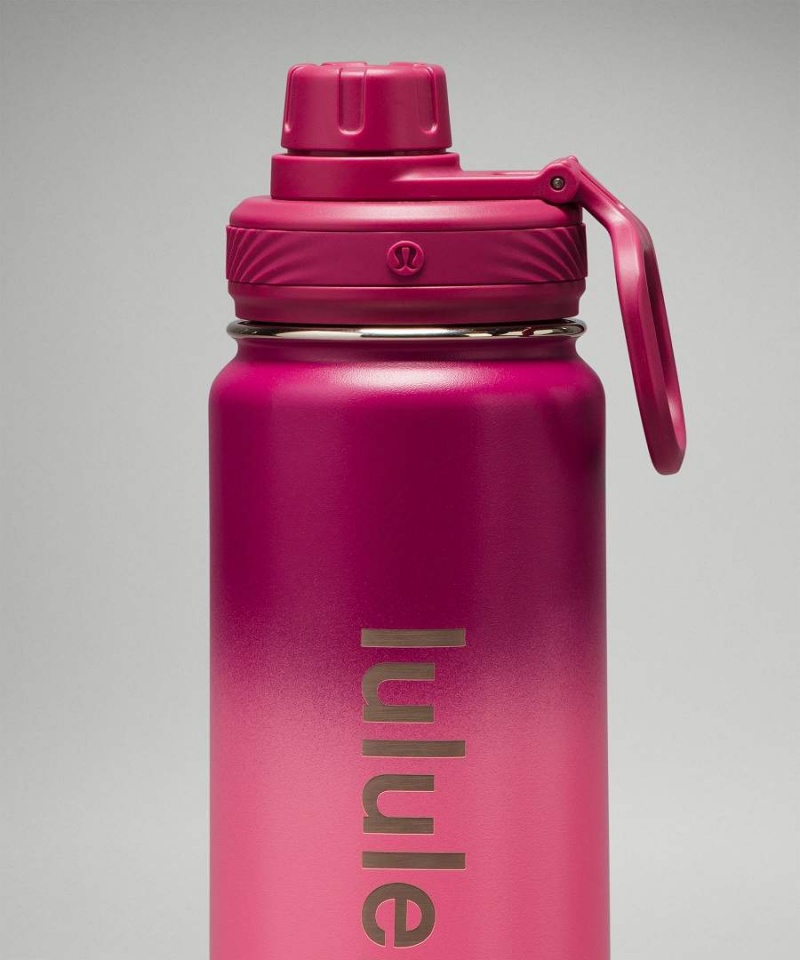Lululemon Back to Life Sport Bottle 24oz Vattenflaska Dam Lila Rosa Korall Sverige | JXRIAO425