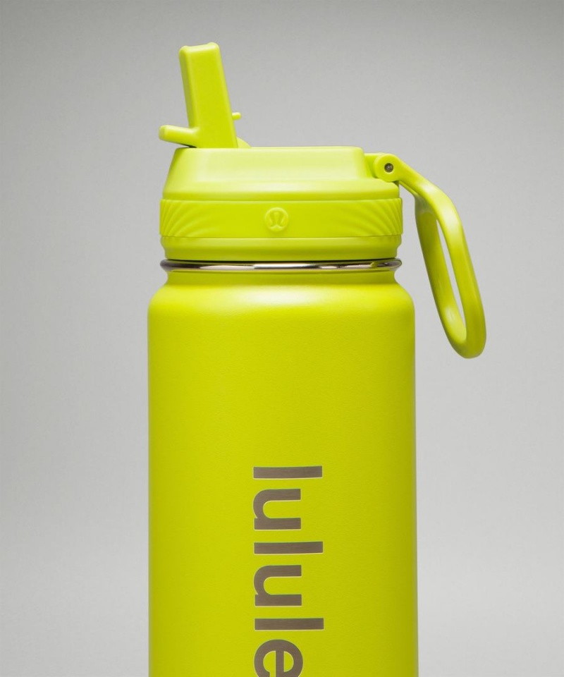 Lululemon Back to Life Sport Bottle 24oz Straw Lid Vattenflaska Dam Ljusgröna Sverige | VLZOGK893