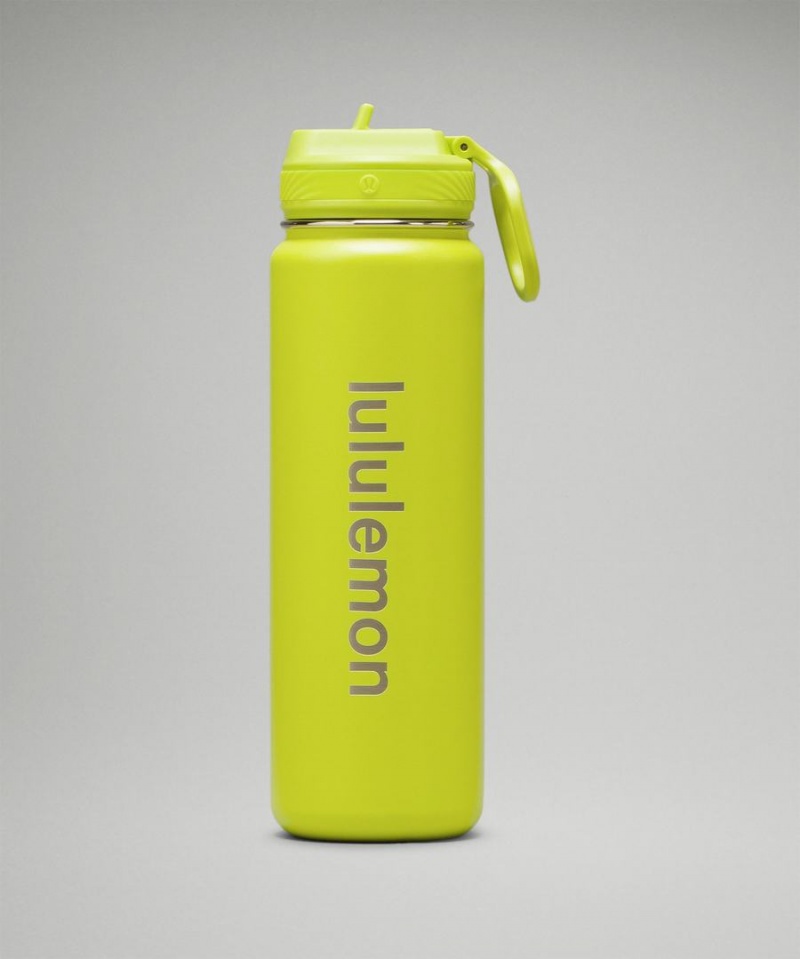 Lululemon Back to Life Sport Bottle 24oz Straw Lid Vattenflaska Dam Ljusgröna Sverige | VLZOGK893