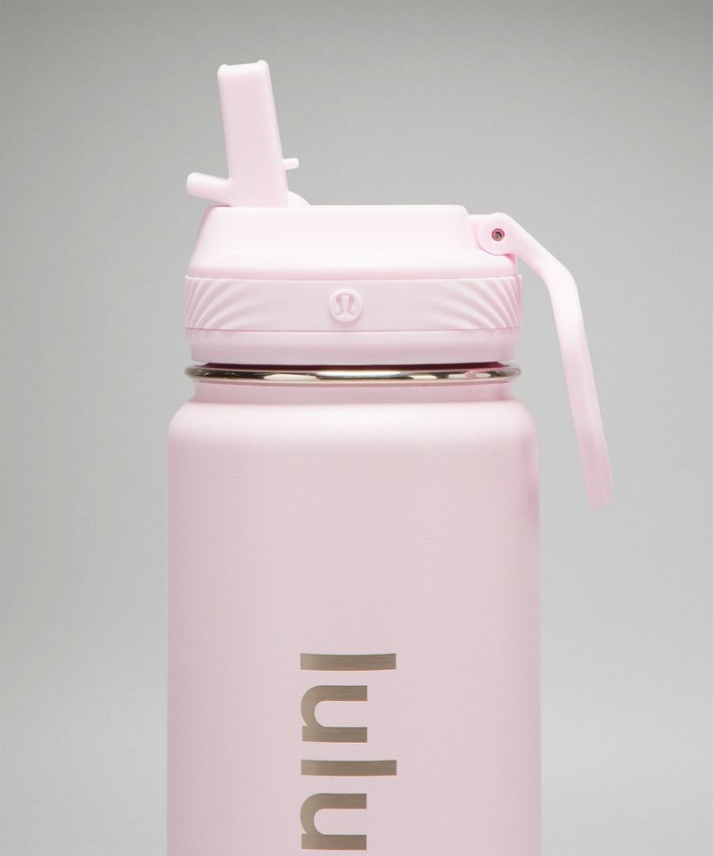 Lululemon Back to Life Sport Bottle 24oz Straw Lid Vattenflaska Dam Rosa Sverige | AVIGSH651