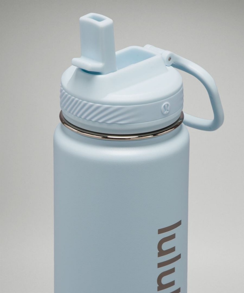Lululemon Back to Life Sport Bottle 24oz Straw Lid Vattenflaska Dam Blå Sverige | STZQHI951