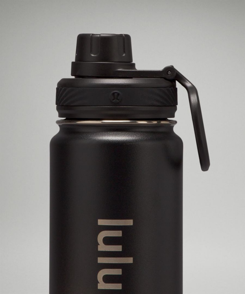 Lululemon Back to Life Sport Bottle 24oz Shine Vattenflaska Dam Svarta Grå Sverige | TWEIZV461