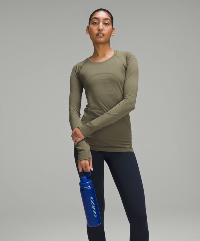 Lululemon Back to Life Sport Bottle 24oz Vattenflaska Dam Blå Sverige | ZJGWRU590