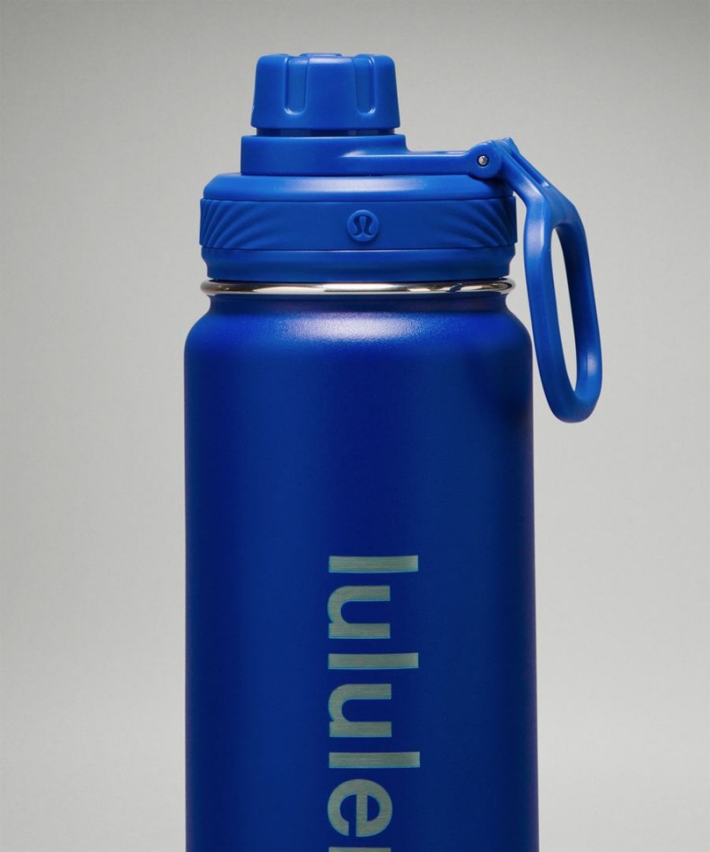 Lululemon Back to Life Sport Bottle 24oz Vattenflaska Dam Blå Sverige | ZJGWRU590