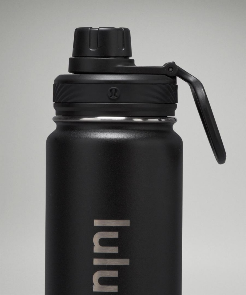 Lululemon Back to Life Sport Bottle 24oz Vattenflaska Dam Svarta Sverige | CKYJUN405