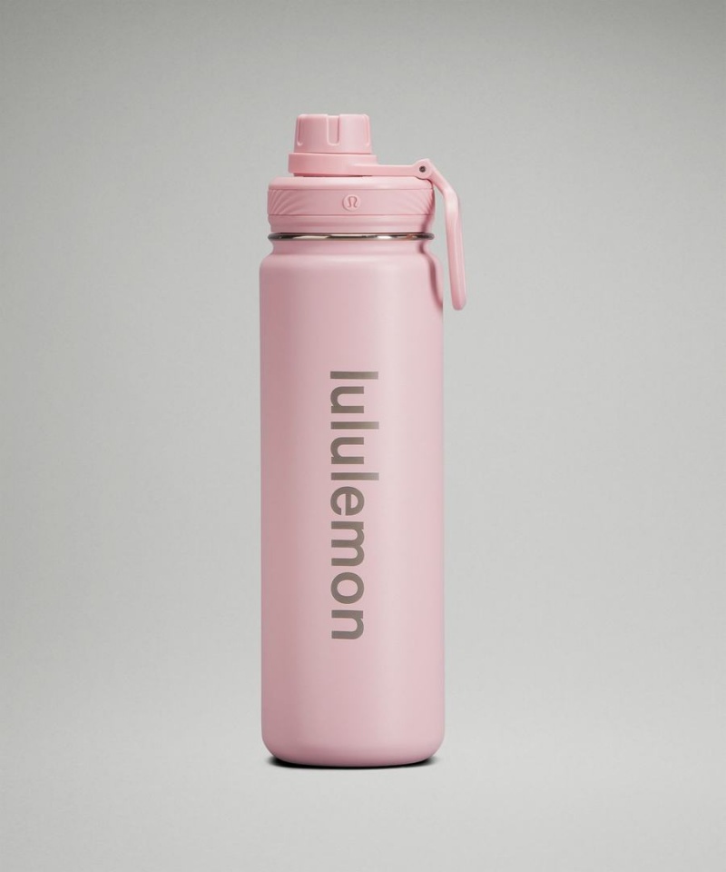 Lululemon Back to Life Sport Bottle 24oz Vattenflaska Dam Rosa Vita Sverige | QLIRJE576