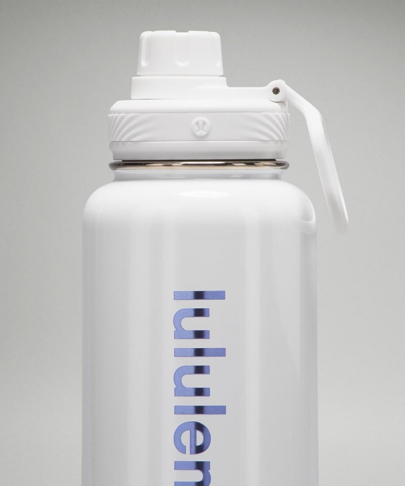 Lululemon Back to Life Sport Bottle 32oz Shine Vattenflaska Dam Vita Sverige | QUVGBC382