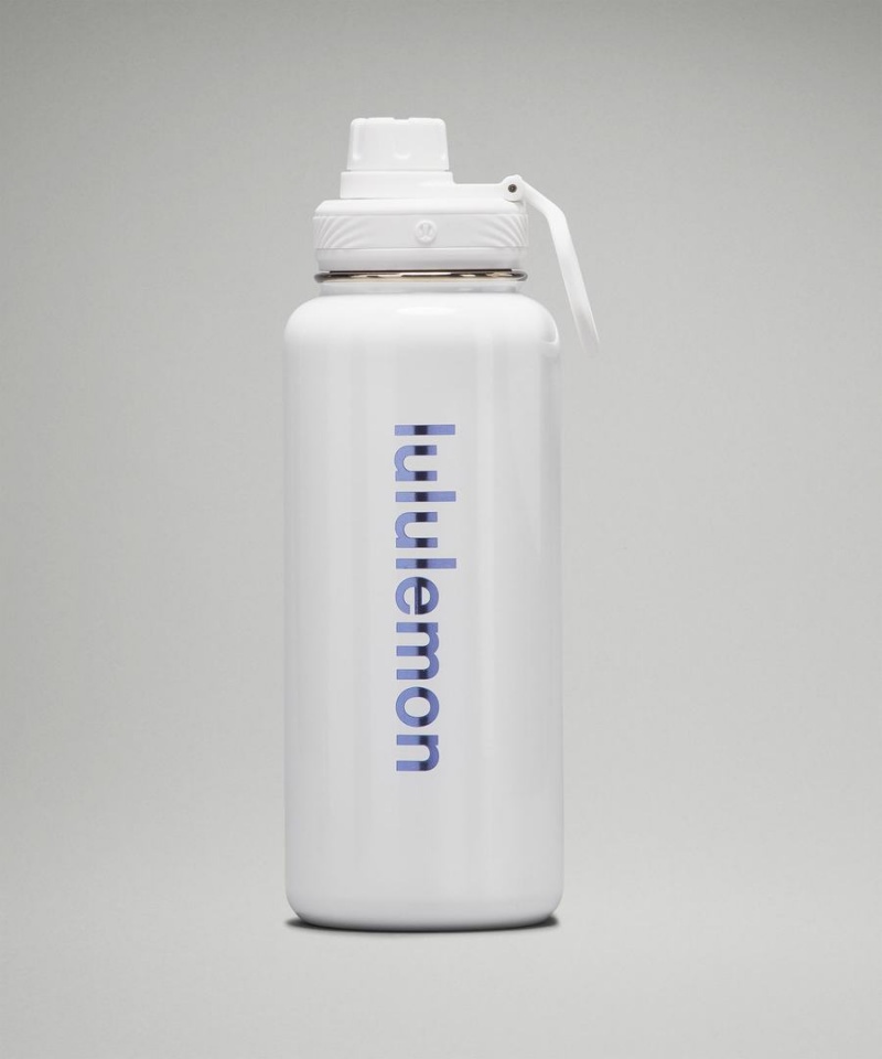 Lululemon Back to Life Sport Bottle 32oz Shine Vattenflaska Dam Vita Sverige | QUVGBC382