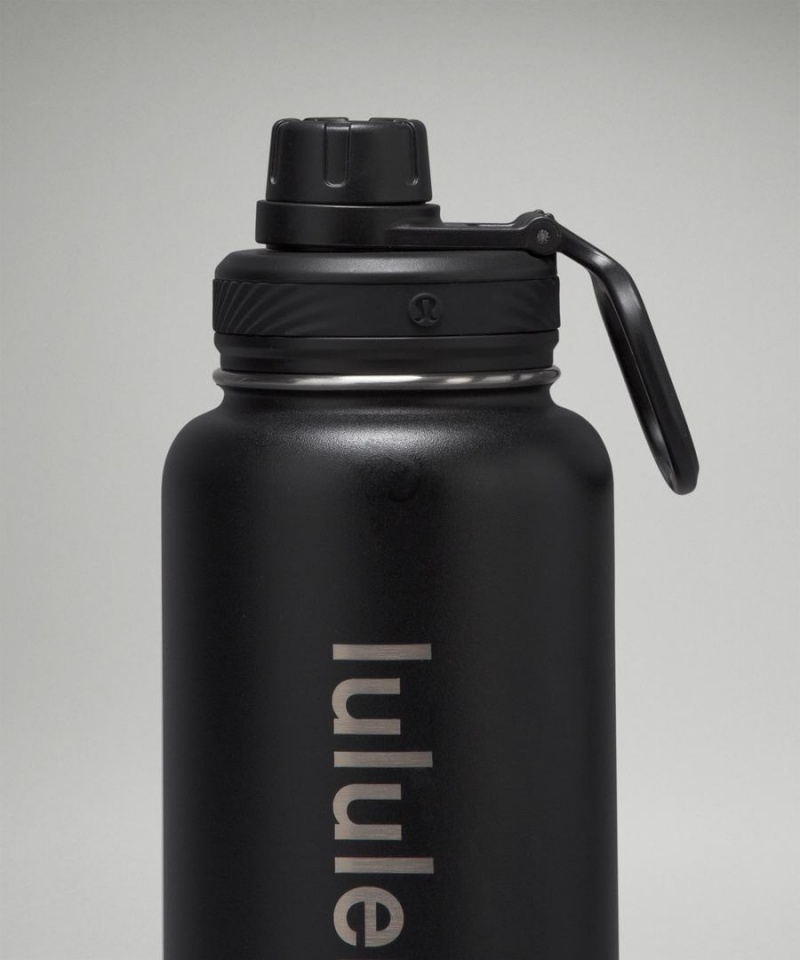 Lululemon Back to Life Sport Bottle 32oz Vattenflaska Dam Svarta Sverige | YVDJGW689