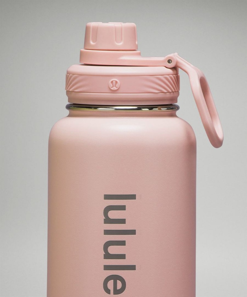 Lululemon Back to Life Sport Bottle 32oz Vattenflaska Dam Rosa Vita Sverige | OZEXVA123