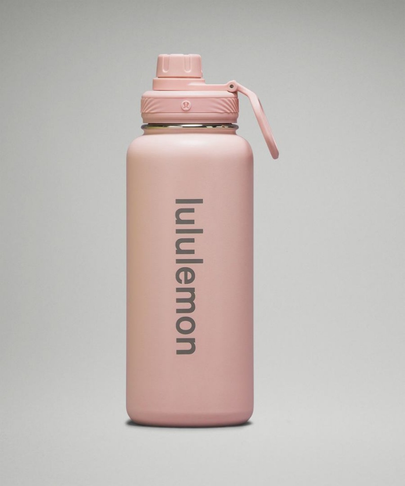 Lululemon Back to Life Sport Bottle 32oz Vattenflaska Dam Rosa Vita Sverige | OZEXVA123
