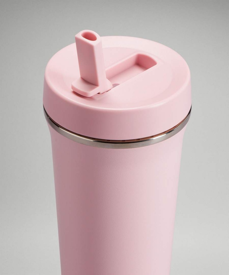 Lululemon Back to Life Tumbler 24oz Vattenflaska Dam Rosa Vita Sverige | CVPLZA357