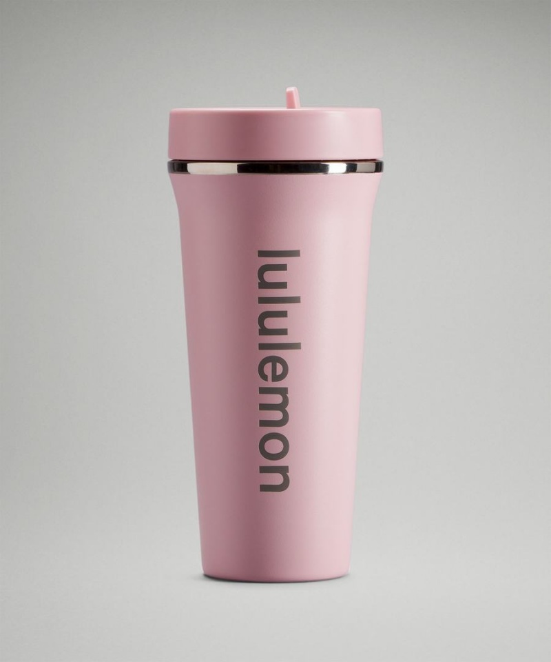Lululemon Back to Life Tumbler 24oz Vattenflaska Herr Rosa Vita Sverige | NJEYTP592