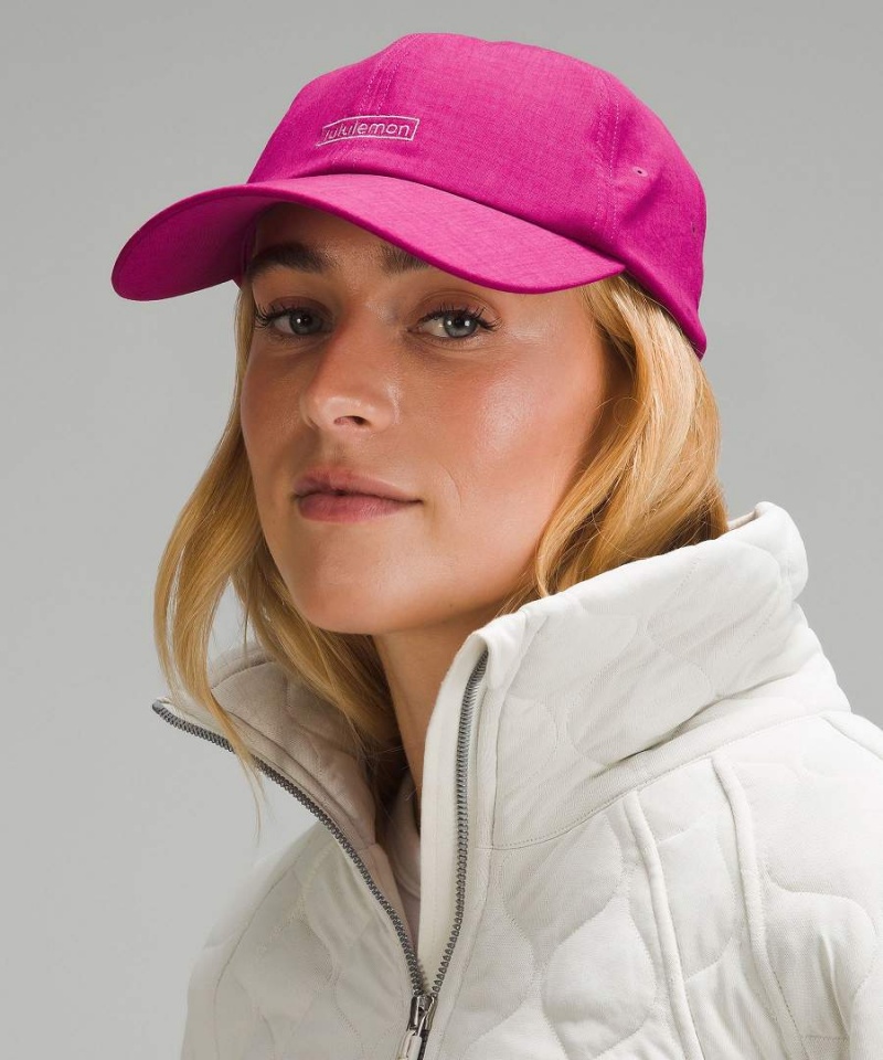 Lululemon Baller Soft Embroidered Hatt Dam Vinröda Sverige | HFWYCB482
