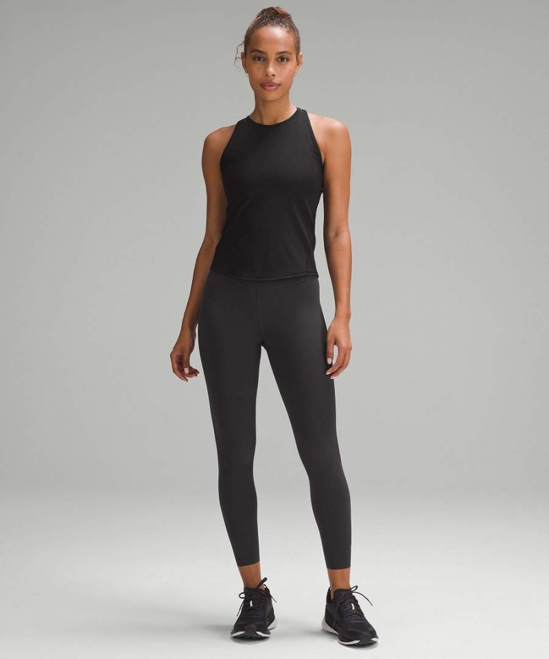 Lululemon Base Pace Räfflad Linne Dam Svarta Sverige | GLJCWF628