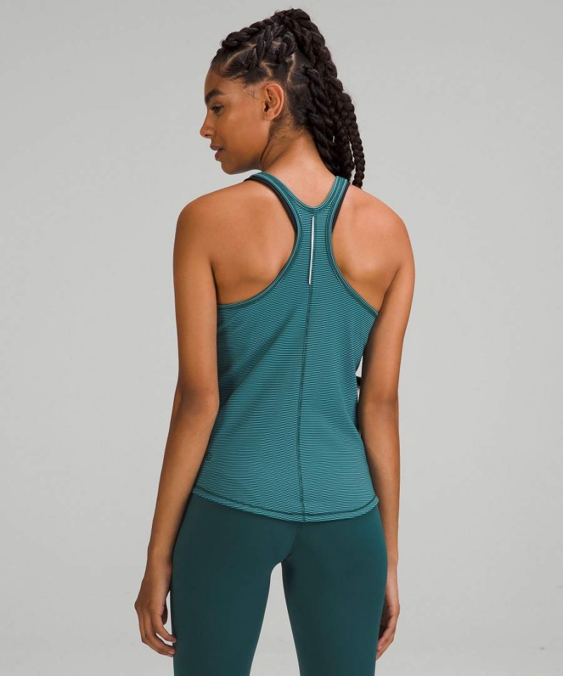 Lululemon Base Pace Two-Toned Räfflad Linne Dam Gröna Blå Sverige | ADQGYW945