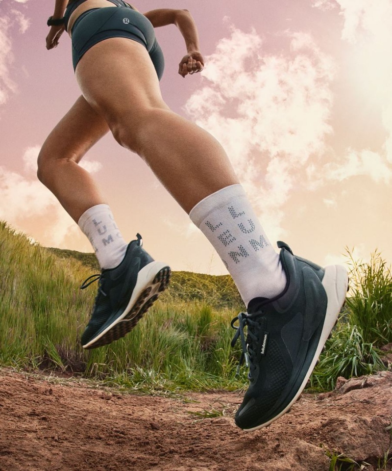 Lululemon Blissfeel Trail Löparskor Dam Mörkgrå Svarta Sverige | PJXSOL594