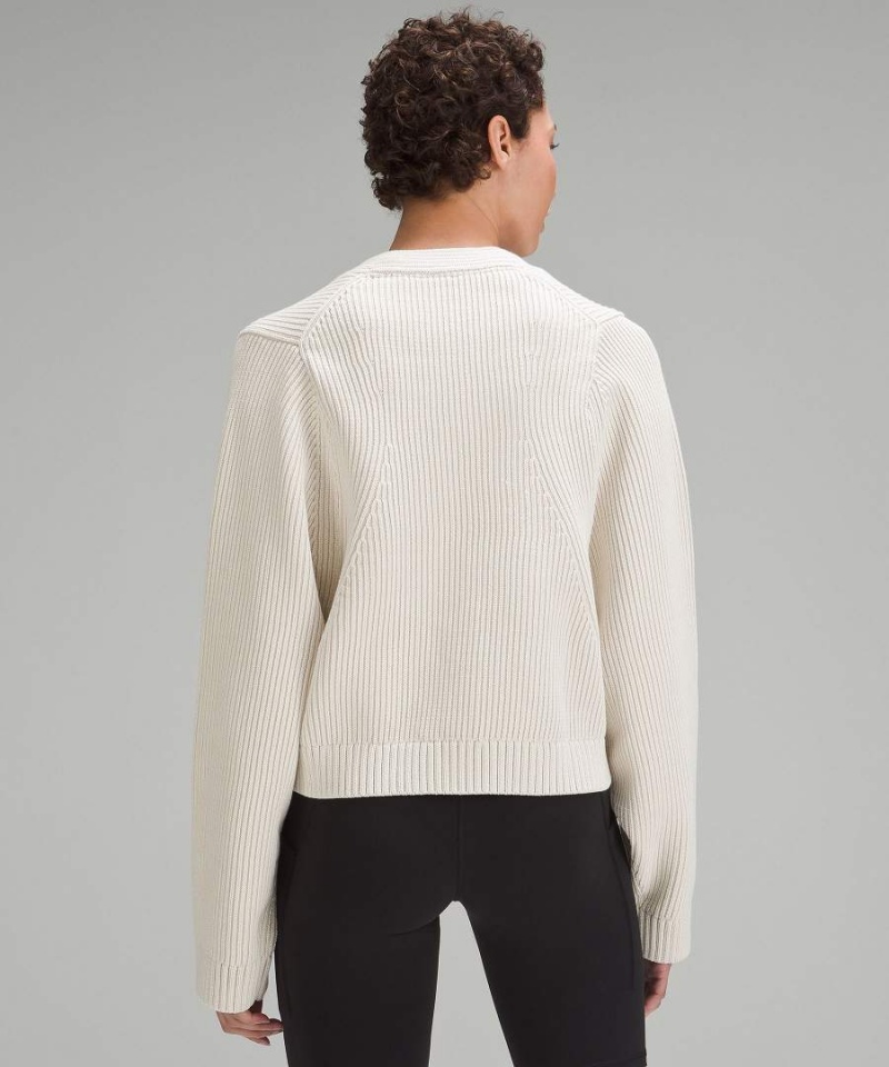 Lululemon Bomull-Blend Cardigan Tröjor Dam Mintgröna Beige Vita Sverige | WNQJEY748