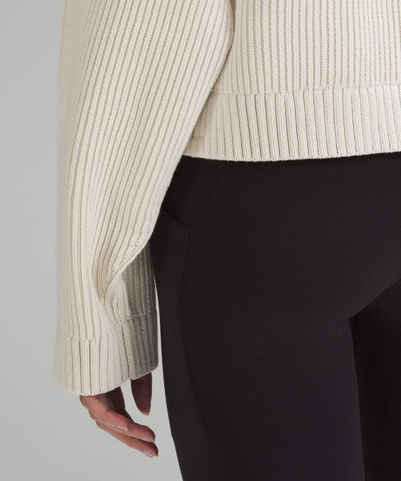 Lululemon Bomull-Blend Cardigan Tröjor Dam Mintgröna Beige Vita Sverige | WNQJEY748
