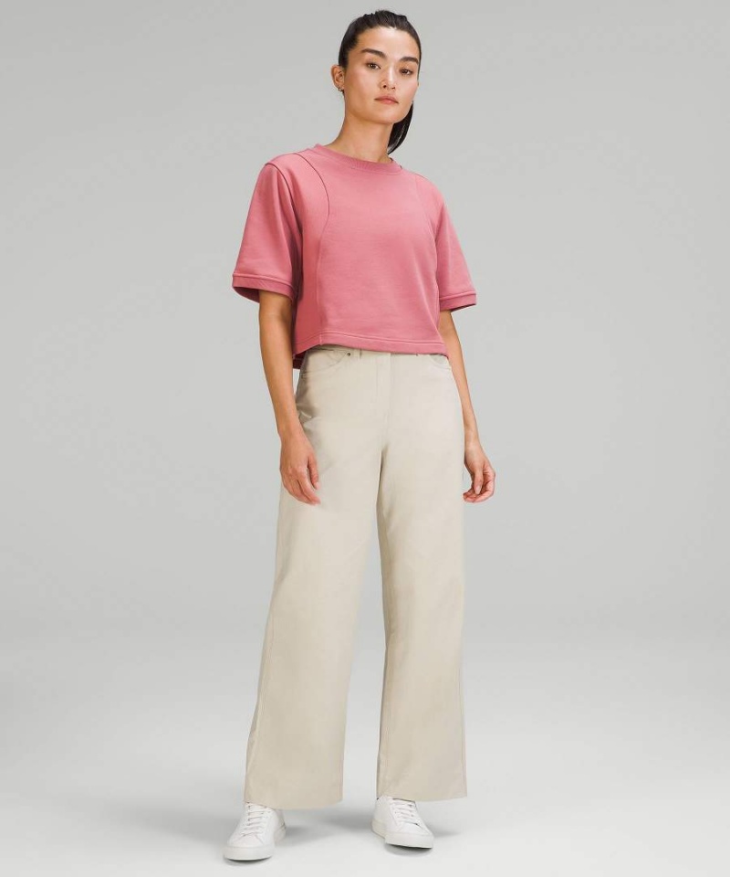 Lululemon Bomull French Terry + Swift T-shirt Dam Rosa Sverige | WOIFYC640
