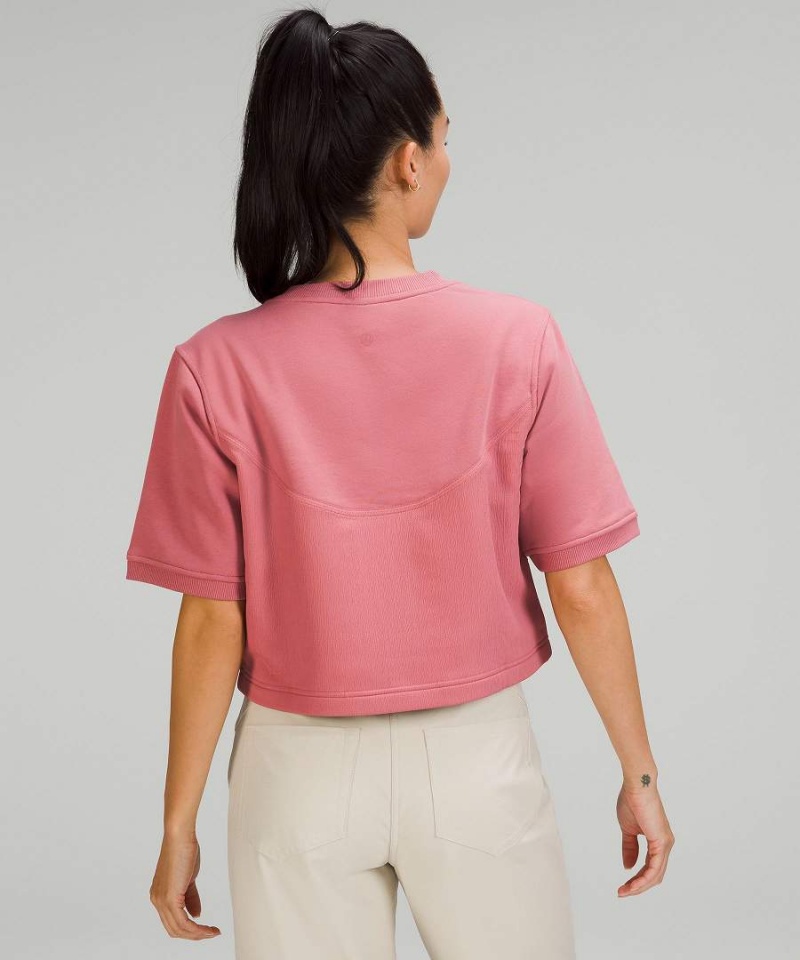 Lululemon Bomull French Terry + Swift T-shirt Dam Rosa Sverige | WOIFYC640