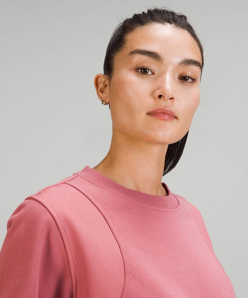 Lululemon Bomull French Terry + Swift T-shirt Dam Rosa Sverige | WOIFYC640