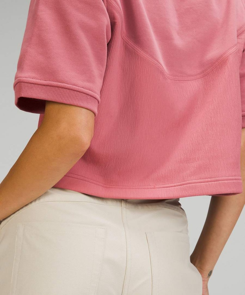 Lululemon Bomull French Terry + Swift T-shirt Dam Rosa Sverige | WOIFYC640