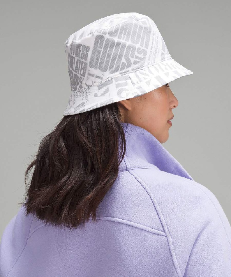 Lululemon Both Ways Reversible Manifesto Print Bucket Hatt Herr Beige Röda Sverige | KWFTNE715