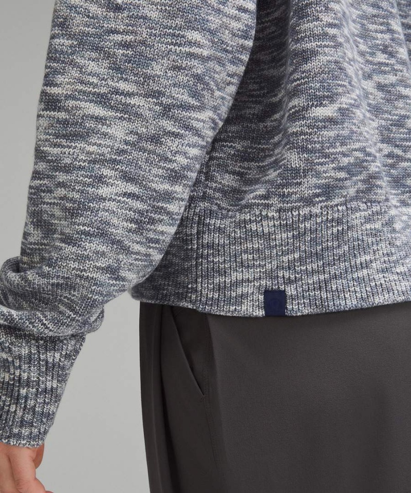 Lululemon Boxy Bomull-Blend Cardigan Tröjor Dam Marinblå Svarta Blå Sverige | GUJRKB735