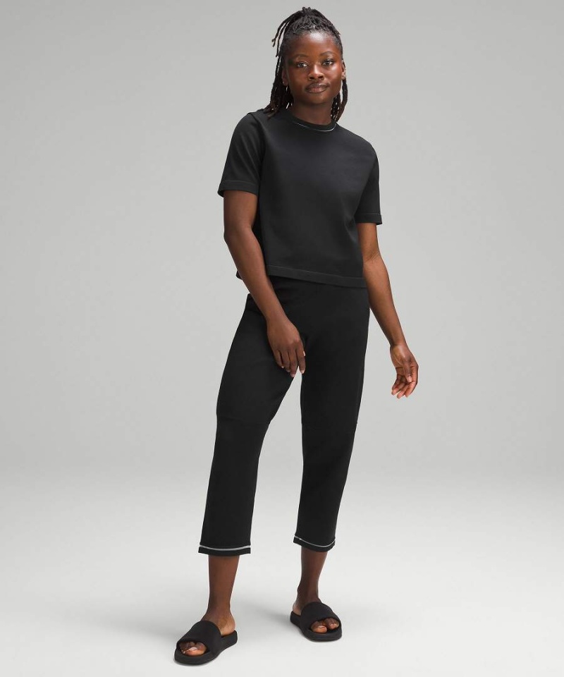 Lululemon Boxy Knit T-shirt Dam Svarta Sverige | LXMUNQ368