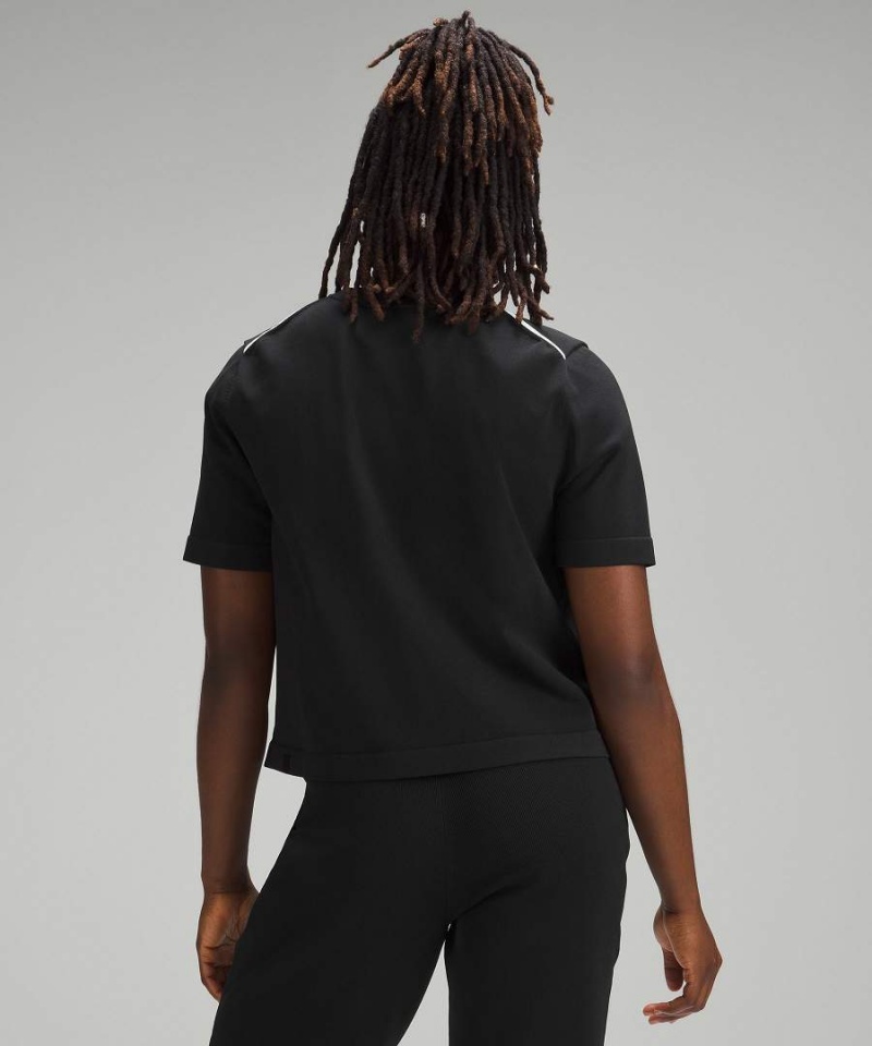 Lululemon Boxy Knit T-shirt Dam Svarta Sverige | LXMUNQ368