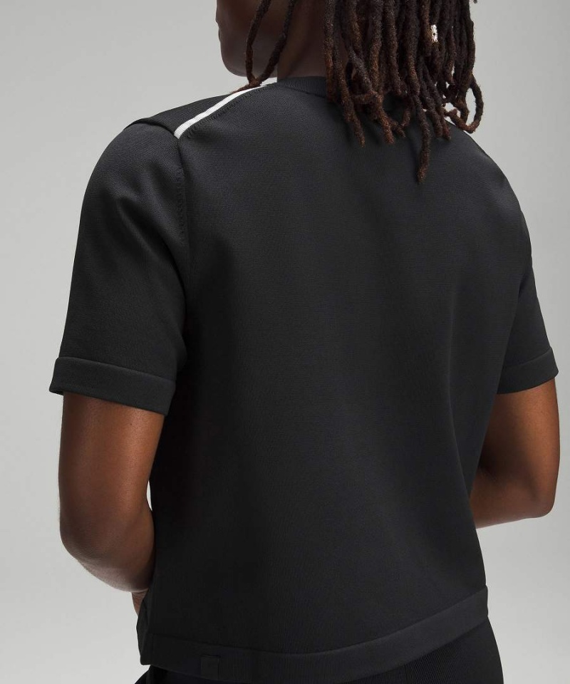 Lululemon Boxy Knit T-shirt Dam Svarta Sverige | LXMUNQ368